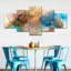 «Abstract Gilded Swirls», reproduction d'art sur toile 5 pièces par Blair A Set-93058787