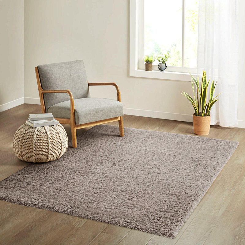 Tapis à poils longs en polyester super doux, Rectangle 3 pi 11 po x 5 pi 11 po