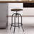 Alidis Swivel Bar Stools – 2 Adjustable Barstools for Counter or Bar Height with Round Wood Seat and Iron Tube Frame-28818281