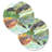 Ceramic Round 2 Piece Car Coaster Set