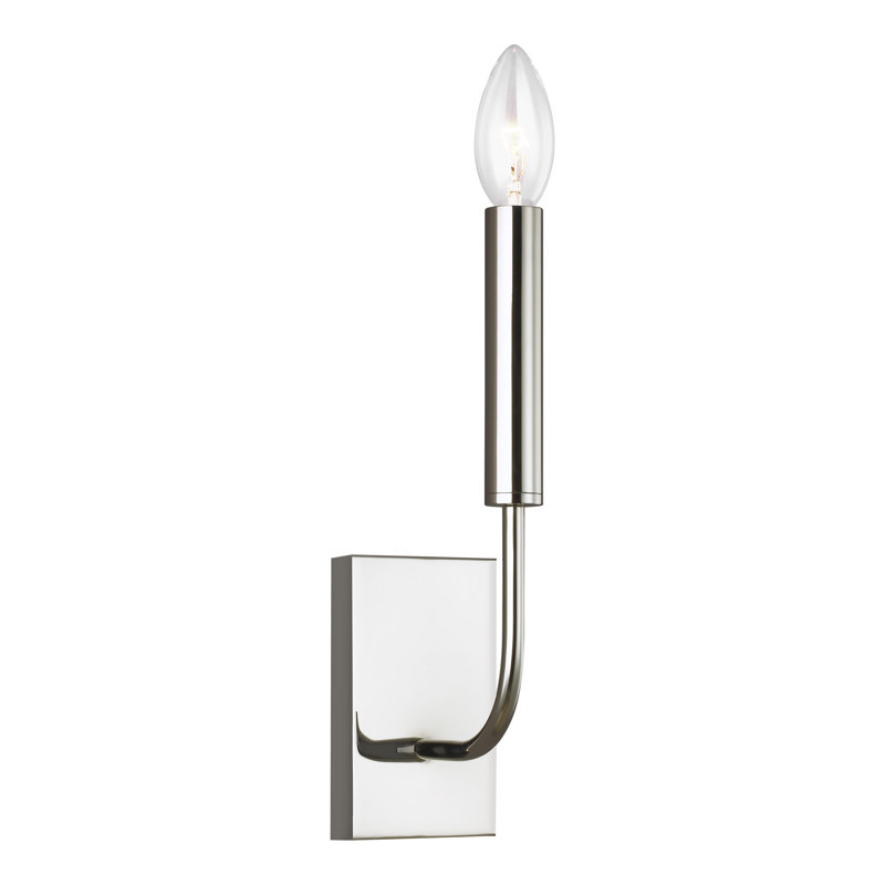 Brianna 1 - Light Candle Wall Light, Polished Nickel