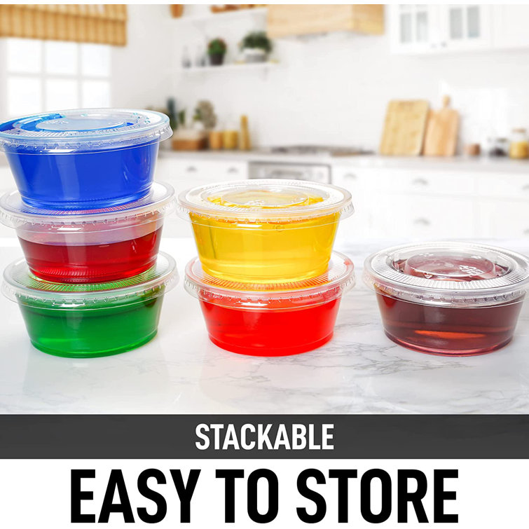 Jello shot cups / Portion Cups 200 Cups + 200 Lids & Free Shipping