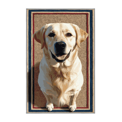 Washable Labrador Retriever Dogs Area Rug