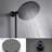 Matte Black Wall Mounted Shower - 5-Setting Dual Head System 1.8 Gpm Adjustable Spray Corrosion & Scratch Holes With Slide Bar Resists Scratches Hand Included Diverter Valve Swivel Spout Hose Length