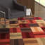 Tapis fait main Equelle bourgogne et beige-635687002