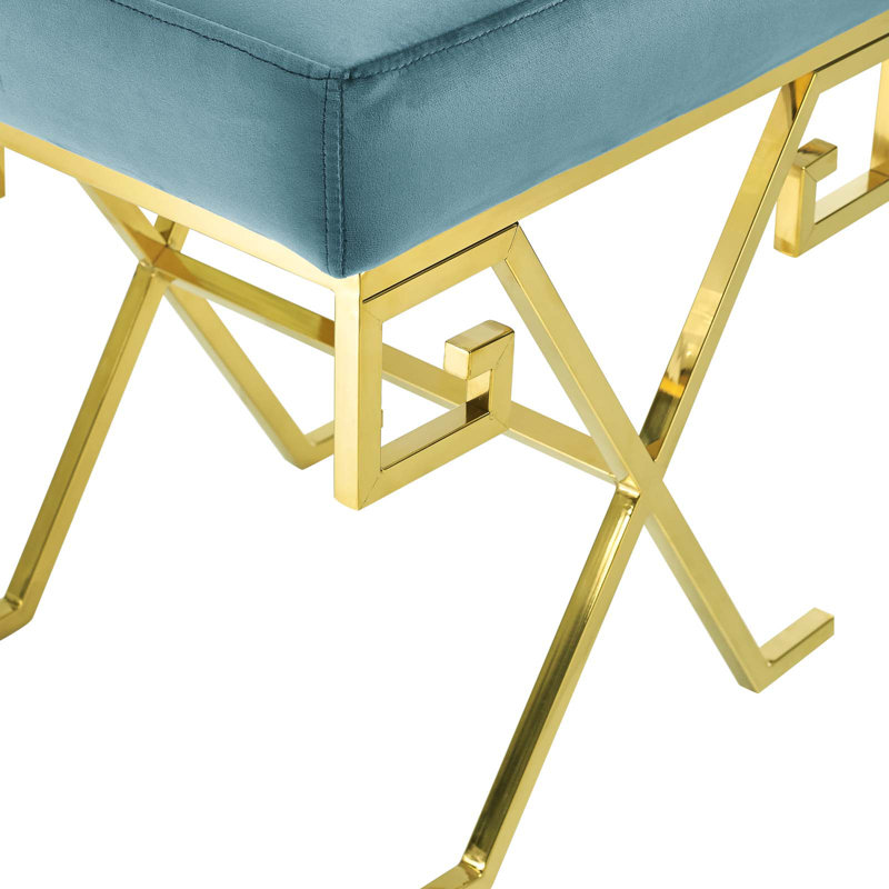 Banc Performance Velvet par Modway, Bleu mer