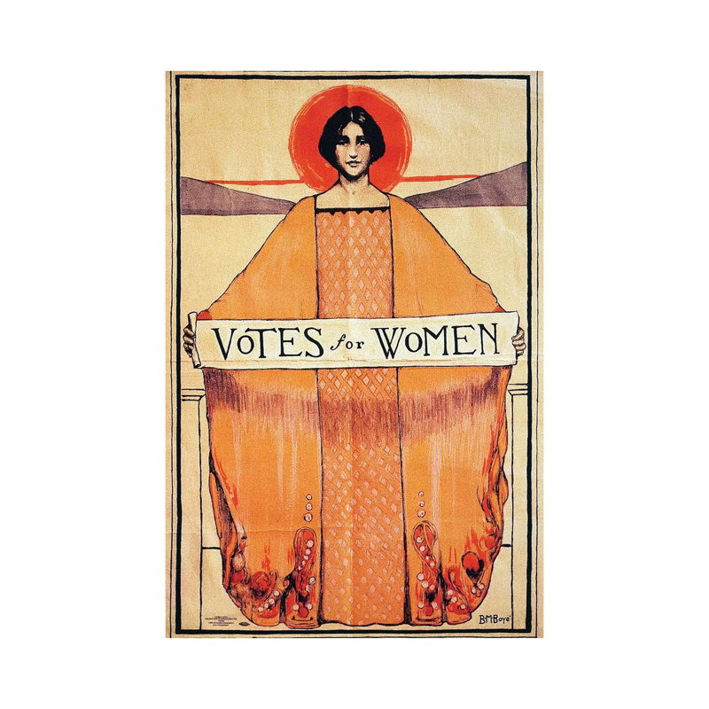 «Votes for Women», reproduction d'art graphique sur toile tendue, H 12 po x l 8 po x P 0,75 po