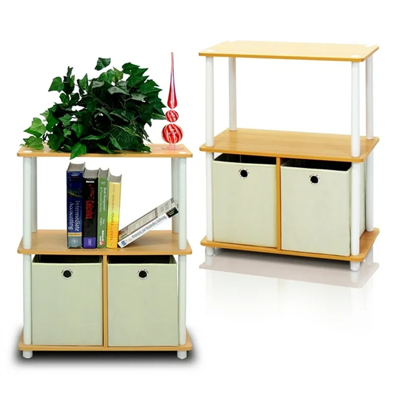 Joseph 24'' W Plastic Shelving Unit, Beech