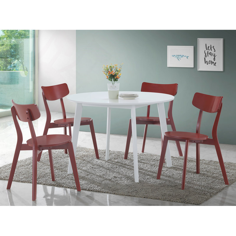 Contemporary White Round Dining Table