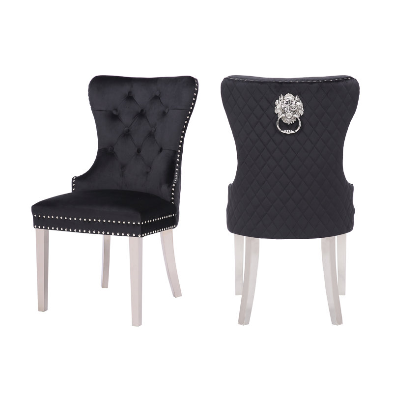 Chaise d'appoint à oreilles Berendt, Noir