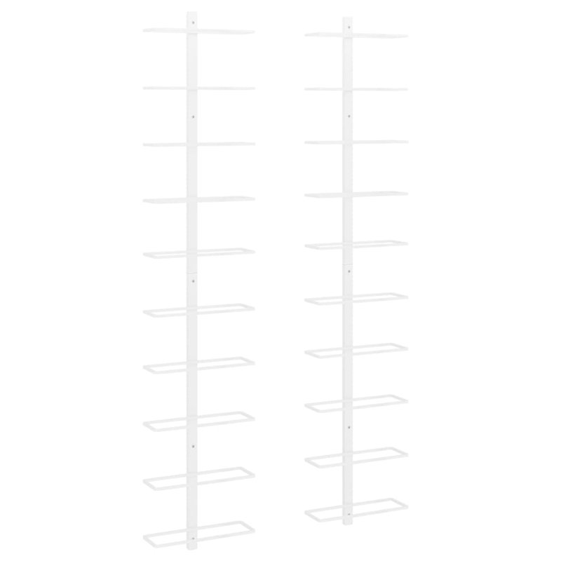 Rangement mural pour porte-bouteilles Danixsa, Blanc, H 47,2 po x l 9,4 po x P 3,5 po
