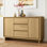 Armoire de rangement moderne avec 2 portes, 3 tiroirs et un cadre encadré