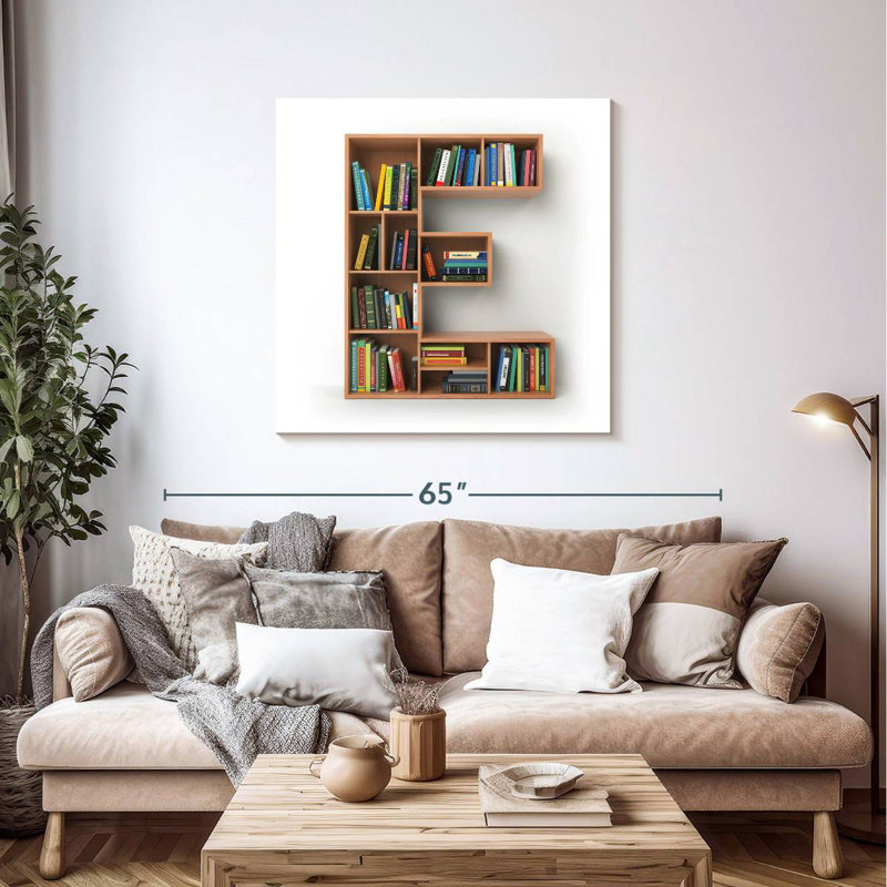 Tergel Bookcase Letter E, 39" H x 39" W