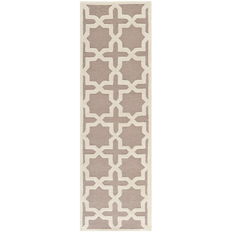 Igna Hand Tufted Wool Geometric Rug, Runner 2'6" x 8'