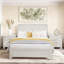 Ensemble de chambre à coucher 3 pièces: cadre de lit, table de chevet et commode-123386405