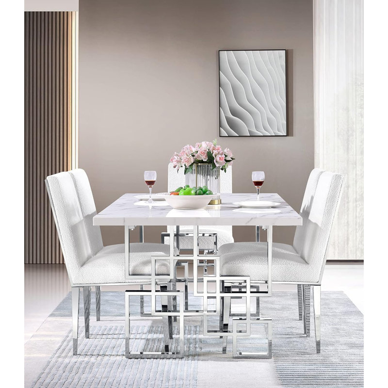 Chaise parsons Armantine, Argent