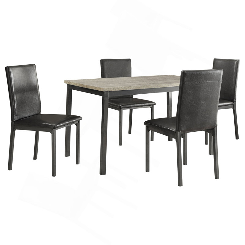 Black 5-Piece Dining Set