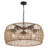 Piper 5 Light Pendant - Outdoor in Natural Black with Maple All-Weather Wicker Shade