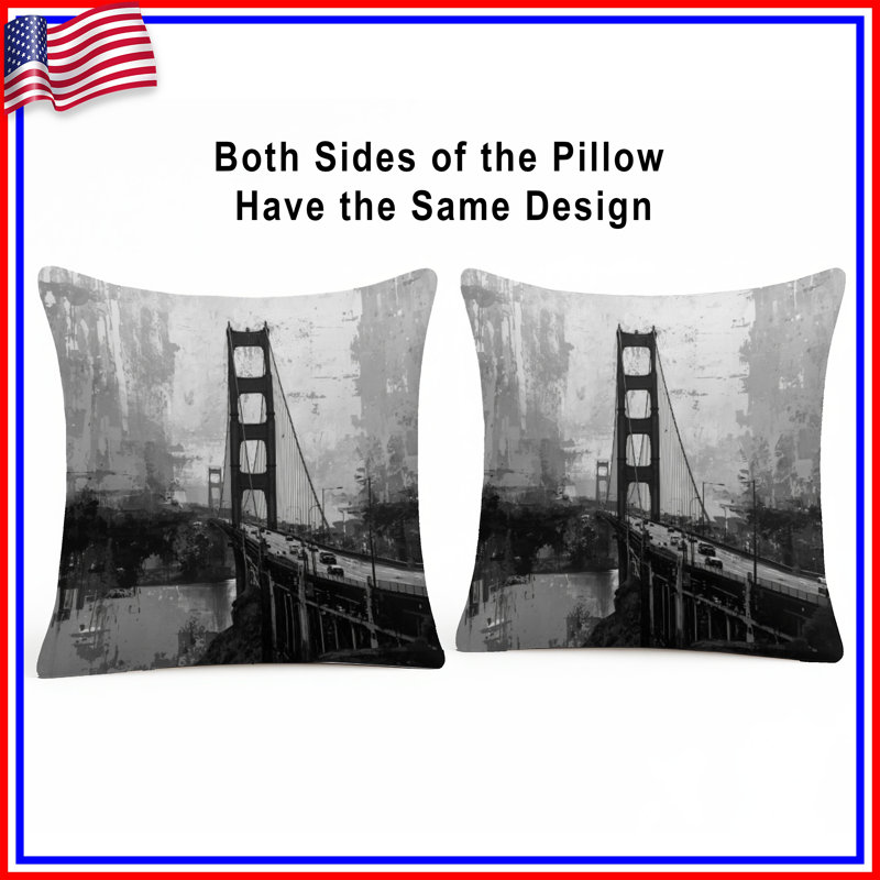 Coussins Golden Gate Bridge, 26 x 26 pouces