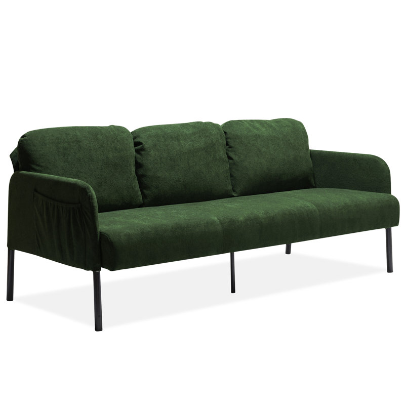 Canapé 3 places en tissu de polyester, Vert