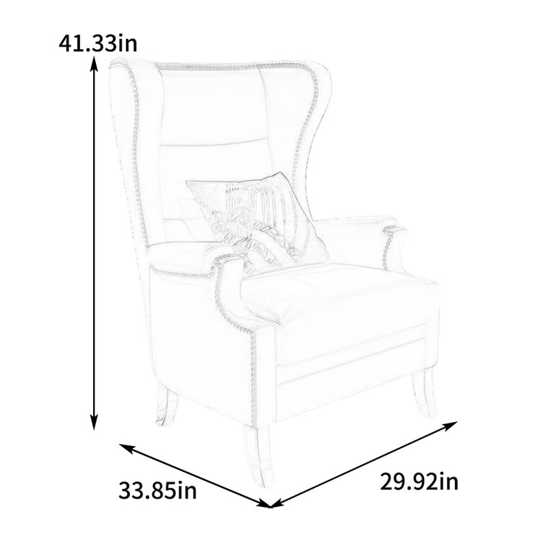 Fauteuil inclinable en similicuir Lages, Similicuir orange