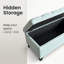 Blue 50.52" Bench, Footrest For Entryway And Dining, Made Of Solid Wood, Multifunctional With Lid Spacious Storage