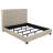 Copper Oatmeal Upholstered Eastern King Panel Bed