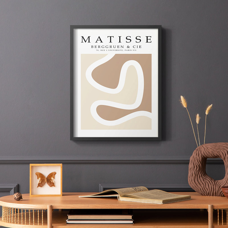 Matisse CVI, reproduction encadrée - bois massif, H 14 po x l 11 po, Noir