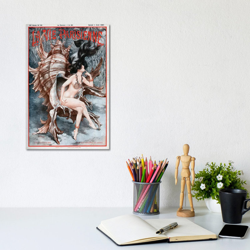 1923 La Vie Parisienne Magazine Cover by Cheri Herouard - Wrapped Canvas Gallery-Wrapped Canvas Giclée