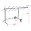 36 in. Steel Auto Paint Stand with Adjustable Hood Hanger and Spray Rack, Silver