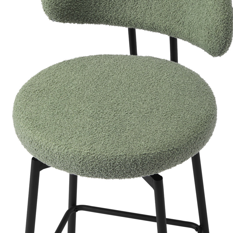 Tabouret de comptoir pivotant 27 po Bayville, Vert glacé
