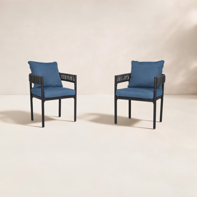 Alessandra Rope Outdoor Dining Chair With Cushions