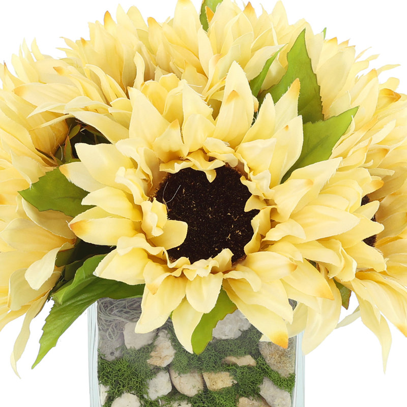 Cummins tournesol floral dans un vase, Beige