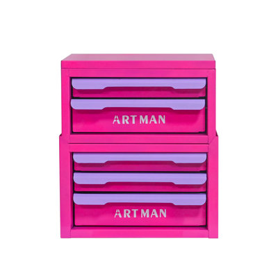 Rangement de bureau empilable en métal - Armoire de rangement en acier à 5 niveaux pour bureau, maquillage et papeterie