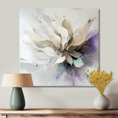 Abstract Dahlia Flower Subtle Blossoms III - Abstract Flowers Wall Art
