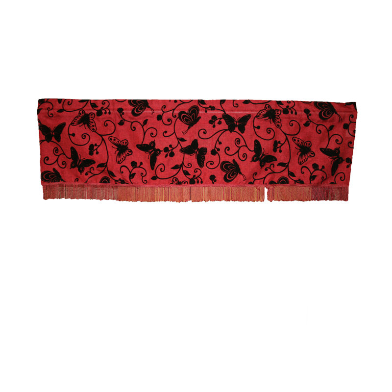 Rideau cantonnière de 60" Tivoli Butterfly, Bourgogne