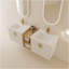 Meuble-lavabo de 60 po avec portes à fermeture en douceur avec lavabo et petites tablettes de rangement.-872290871
