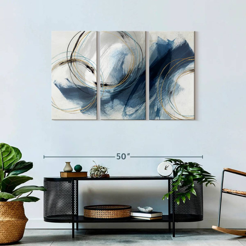 Detour On Canvas 3 Pieces Set, 28" H x 45" W x 1.25" D