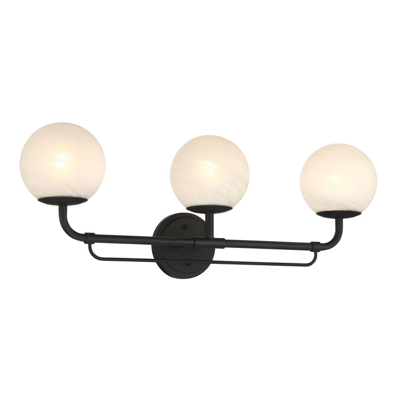Meuble-lavabo 3 lumières 28 po Whitehall, Noir mat