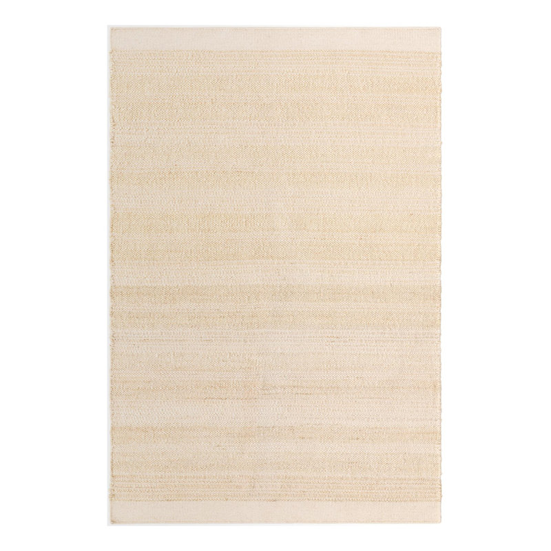 Tapis Shira Lasso - ivoire et blanc, Rectangle 4 pi 1 po x 6 pi 1 po