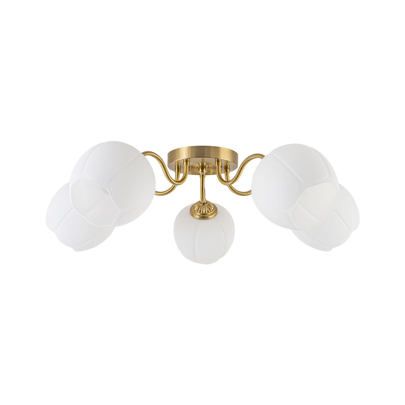 Plafonnier semi-encastré 5 lumières