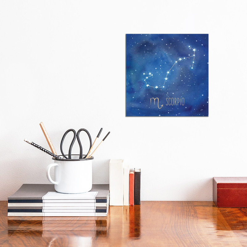 Star Sign Scorpio by Cynthia Coulter - Wrapped Canvas Print, 30.48 cm H x 30.48 cm W