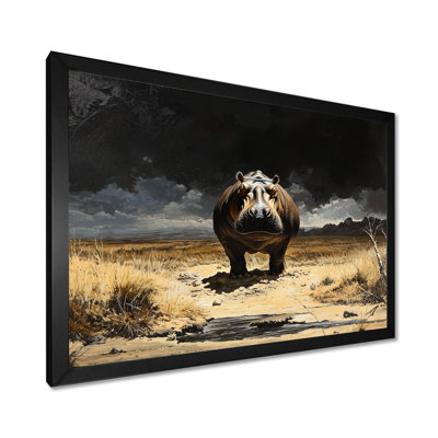 Reproduction sur toile d'un hippopotame