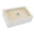 Stain Bathroom Vessel Sink - White Ceramic Rectangular, , Stylish Modern Look, Smooth,