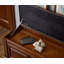 Banc de rangement pour chaussures en cuir de style rétro-111822628