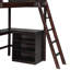 Lit mezzanine avec tablettes et bureau, lit mezzanine en bois avec bureau-299133389