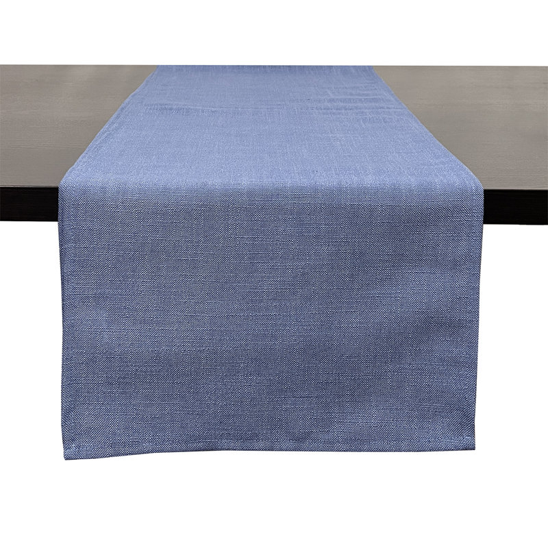 Chemin de table moderne moderne de conception simple 16 po x 90 po, indigo, 90 po x 16 po, Bleu
