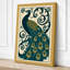 Ornamental Peacock Art Deco - Wrapped Canvas-1808469007-1808469012