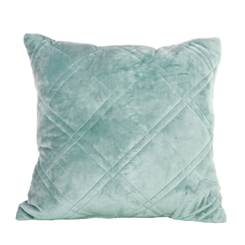 4 Piece Supersoft Microplush Quilt Set, Queen Quilt + 2 Standard Shams + Throw Pillow, Silver Blue