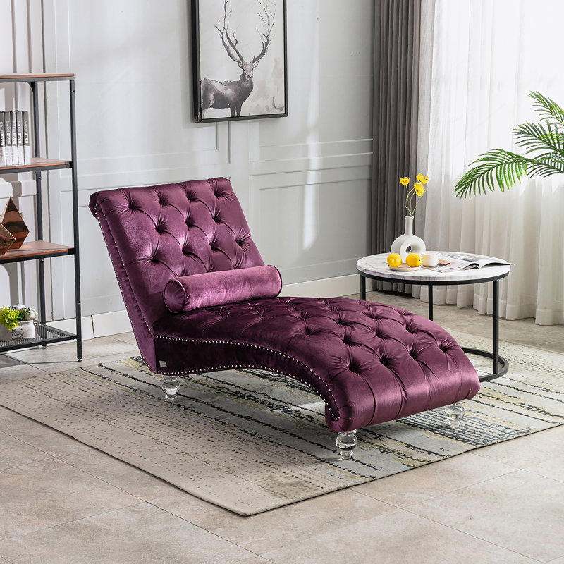 Canapé Leisure avec pieds en acrylique, Mauve